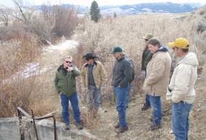 Ranch Manager Reg Phillips, Diamond D and Jeff Vanuga Discussing The Horse Creek Diversion Project